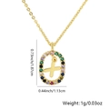 Pendente lettera X placcato oro con zirconi arcobaleno per collana da donna chic - Lettera X / Oro