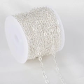Dettaglio catena a O in rame argentato su bobina per creazione di gioielli fai da te - SF245 (2mm) / Argento (Catena a O)