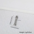 Ciondolo a forma di osso in acciaio inossidabile argento con texture vintage - Argento I