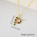 Gold letter P necklace pendant with colorful zircon stones and fine chain detail - Gold P / Pendant Only (Without Chain)