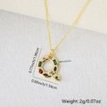 Gold letter Q pendant necklace with colorful cubic zirconia and micro-pave details - Gold Q / Pendant Only (Without Chain)