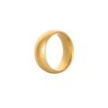 Elegante anello tondo in tungsteno dorato con finitura a specchio lucida e design minimale - modello femminile / Stile Lucido Minimalista Oro (R660-GO)