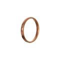Dettaglio di un anello in oro rosa con superficie sfaccettata geometrica e design moderno - Stile Reticolo Geometrico Oro Rosa (R663-RG)