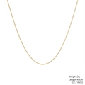Minimalist 18k gold plated cable chain necklace 45cm 17.7 inch length weighing 2g - O-Chain (N2301-GO)