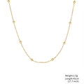 Minimalist 18k gold plated ball chain necklace 45cm 2.5g for everyday styling - Bead Chain (N2304-GO)