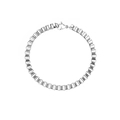 Bracelet chaîne box en acier inoxydable argenté poli pour hommes avec fermoir homard - 17.5cm / Bracelet chaîne vénitienne / Argent