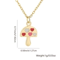 Detail view of mushroom pendant showing size dimensions 0.71x0.50 inch and 1g weight - Mushroom Shape / Pendant Only (Without Chain)