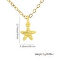 Gouden zeester hanger ketting met gedetailleerde textuur en minimalistische schakels - Gouden Zeester Stijl (Stijl 5)