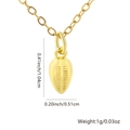 Gouden zeester hanger ketting met schelptextuur en fijne O-vormige schakelketting - Gouden Getextureerde Druppelvorm (Stijl 6)