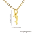 Gouden dolfijn hanger ketting met exacte afmetingen 1,09 cm hoogte en 0,43 cm breedte - Gouden Dolfijn Stijl (Stijl 8)