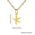 Gouden zeester hanger ketting met korrelige textuur en specifieke afmetingen - Gouden Vijfhoekige Zeester (Stijl 12)