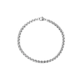 Bracelet chaîne box argentée pour homme avec fermoir mousqueton en acier inoxydable - 17.5cm / Bracelet Chaîne Maille Carrée / Argent