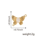 Detail of 18k gold butterfly pendant with sparkling cubic zirconia and dimensions - Clear Stone Large Butterfly (Style A)