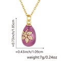 Detailed size specifications of the purple egg pendant necklace with dimensions and weight - Purple (Style B) / Pendant Only (Without Chain)