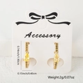 Boucles d'oreilles en cuivre doré avec oxydes de zirconium jaunes en forme de poire - Jaune (Style 4)
