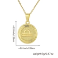 Collier signe balance plaqué or 18 carats avec symbole gaufré et dimensions - Balance / Pendentif Uniquement (Sans Chaîne) / Or