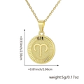 Collier signe du zodiaque Bélier en plaqué or 18K avec dimensions et poids - Bélier / Pendentif Uniquement (Sans Chaîne) / Or