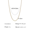 PVD 18K gold plated stainless steel bead chain necklace with 45.5cm plus 5.5cm extension - Regular Ball Chain Style (SN21020613)