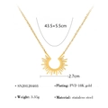 Vue détaillée du pendentif soleil avec spécifications de placage en or 18 carats PVD - Or (SN20120403G)