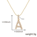 Collana con ciondolo lettera A in oro 18 carati con zirconi e catena a sfere tonde - A (Solo Ciondolo)
