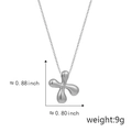 Detailed view of silver puffed flower pendant with dimensions 0.88 by 0.80 inches - X Silver (Pendant Only (Without Chain))