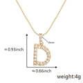 Collana in oro 18 carats con ciondolo lettera D e incastonatura in zirconi lucidi - D (Solo Ciondolo)