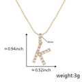 Collana con ciondolo lettera K placcata in oro 18K e zirconi cubici scintillanti - K (Solo Ciondolo)