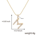 Collana in oro 18K con pendente lettera M, zirconi brillanti e catena a sfere - M (Solo Ciondolo)