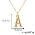 Vergoldete Halskette mit poliertem Buchstaben A Anhänger an einer feinen Box-Kette - Buchstabe A Gold (Nur Anhänger)