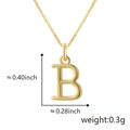Minimalistische vergoldete Halskette mit Buchstaben B Anhänger und polierter zarter Kreuzkette - B Gold (Nur Anhänger (Ohne Kette))