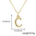 Goldene Halskette mit C-Anhänger, Boxkette und Maßen 0,39 x 0,24 Zoll für Frauen - C Gold (Nur Anhänger (Ohne Kette))