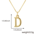 Minimalistische vergoldete Buchstabe D Halskette mit feiner Boxkette für Damen - D Gold (Nur Anhänger (Ohne Kette))