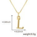 Collier doré avec pendentif lettre L pour femme avec dimensions 0,40 x 0,22 pouces - L Or (Pendentif Uniquement (Sans Chaîne))