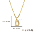 Collier en cuivre avec pendentif lettre D orné de zircons et finition dorée élégante - D Doré Pendentif Seul (Sans Chaîne)