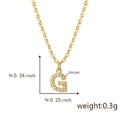 Gold plated letter G pendant necklace featuring sparkling zircon pave setting - Golden G Pendant Only (Without Chain)