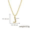 Letter J pendant necklace in gold-plated copper with sparkling cubic zirconia stones - Golden J Pendant Only (Without Chain)