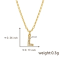 Gold letter L pendant necklace with clear zircon stones for women minimalist jewelry - Golden L Pendant Only (Without Chain)