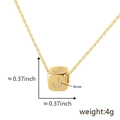 Collana con pendente lettera J dorata 3D con zirconi incastonati, peso 4 grammi - Lettera J / Oro