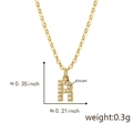 Gold letter R pendant necklace with cubic zircon pavé setting for women - Golden R Pendant Only (Without Chain)