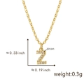 Gold Z letter pendant necklace with zircon stones and precise dimensions in inches - Golden Z Pendant Only (Without Chain)