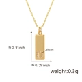 Gold rectangular pendant necklace with zircon letter D detail for women - Letter D (Pendant Only) / Gold