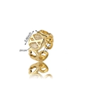 Anello dorato regolabile con lettera X e pavé di pietre in zircone brillante - Lettera X Oro