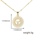 Detailed size chart for the gold peace dove pendant necklace with cubic zirconia - Peace Dove Style (63) / Pendant Only (Without Chain)