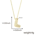 Collana in rame placcato oro con pendente lettera L e pietre di zircone cubico - Lettera L Oro / Solo ciondolo