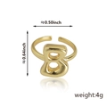 Adjustable gold-plated ring with a bold numeral 8 design for a stylish trendy look - Letter B Style (92) / Gold