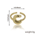 Anello aperto placcato oro dal design geometrico a C con finitura lucida a specchio - Stile Lettera C (92) / Oro
