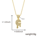 Gold plated hip hop G-letter pendant with pavé zircons on rope chain necklace - Drip Letter C-Gold