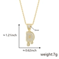 Hip hop style gold plated letter D pendant necklace with cubic zircon pavé and drip design - Drip Letter D-Gold