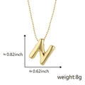 Collana con ciondolo a lettera N in oro 18k con misure e peso del prodotto dettagliati - N Oro (Solo ciondolo (senza catena))