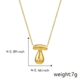 Golden chunky letter T pendant necklace with polished finish, size 0.89 x 0.66 inches - T Gold (Pendant Only (Without Chain))